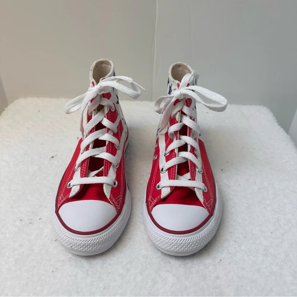 Converse Kids Red, White, and Blue High-Top Sneakers